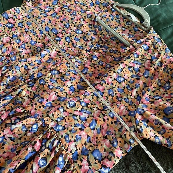 Pink Babydoll Sheer Short sleeve Button Up Size Large - Picture 7 of 10